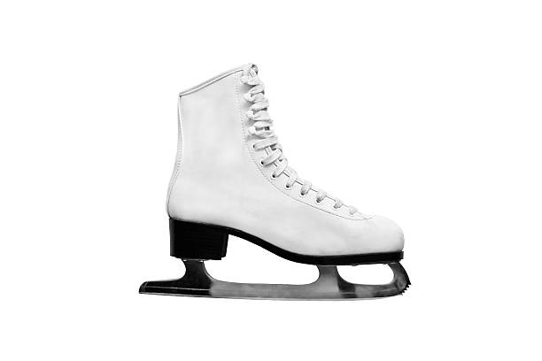 Figure skate White figure skating boot isolated over white hockey skate stock pictures, royalty-free photos & images