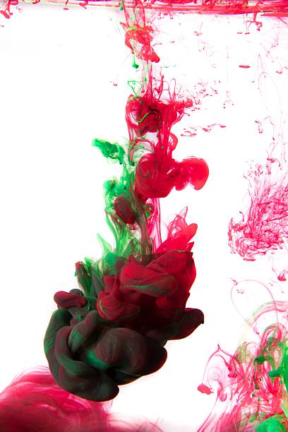 Inks in water, color abstraction stock photo