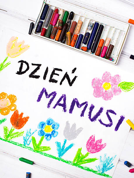 istock Colorful drawing - Polish Mothers Day card 530575372