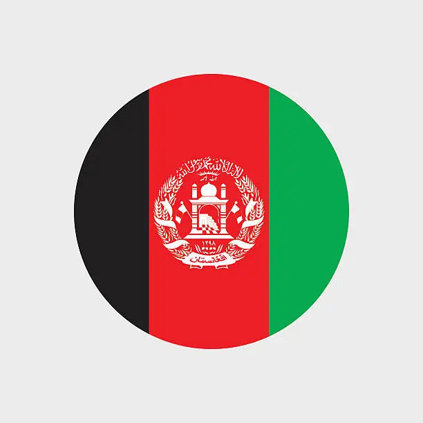 Vector illustration of Afghanistan flag