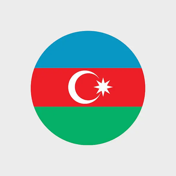 Vector illustration of Azerbaijan flag