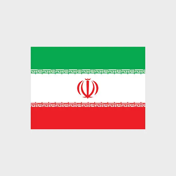 Vector illustration of Iran flag