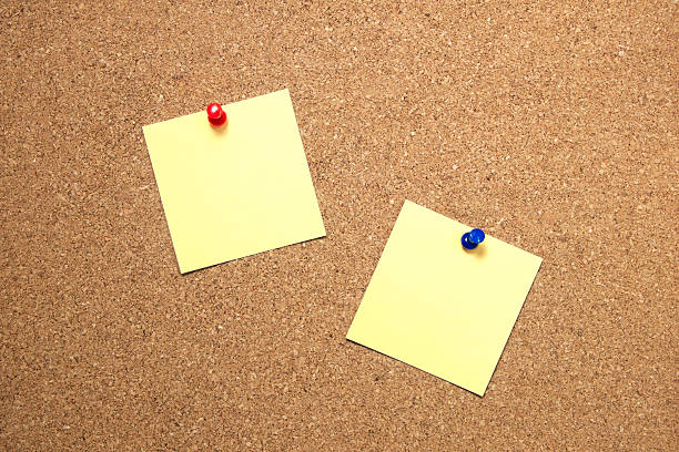 istock Pin paper on cork board texture 530578800