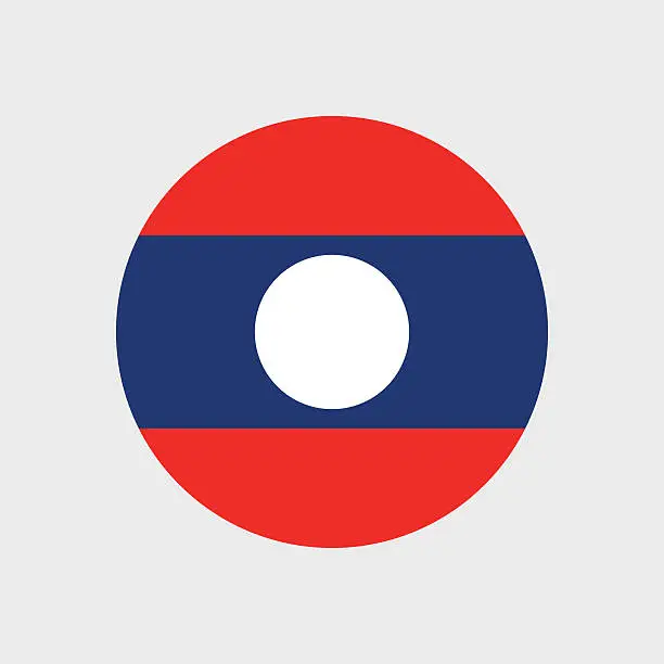 Vector illustration of Laos flag