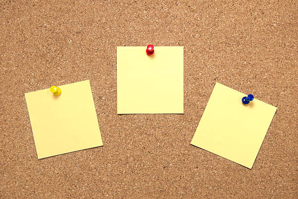 istock Pin paper on cork board texture 530579422