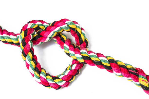 istock Colorful fabric rope in heart symbol 530579973