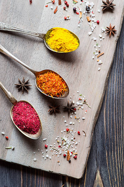 istock Spices over wooden background 530580746
