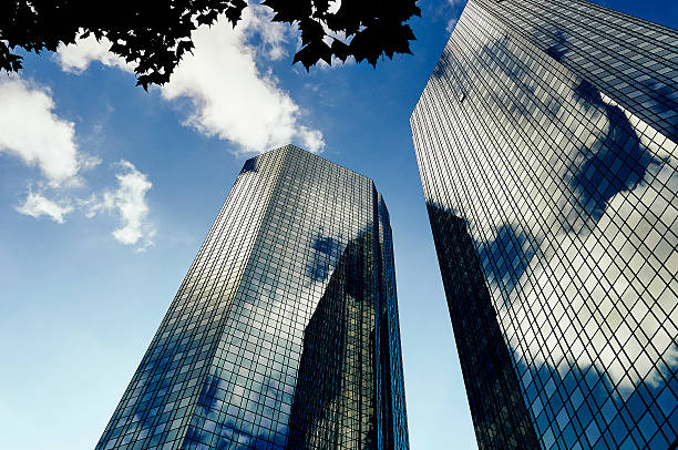 Dark blue office building - Deutsche Bank
