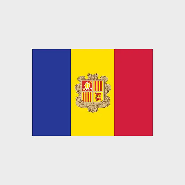 Vector illustration of Andorra flag