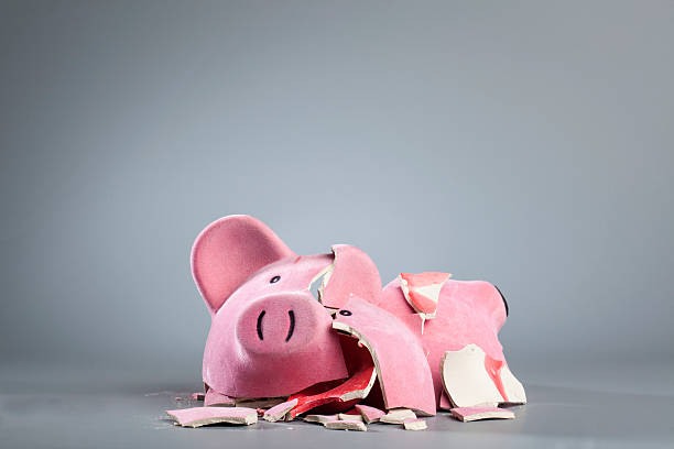 istock Robbed piggy bank 530583236