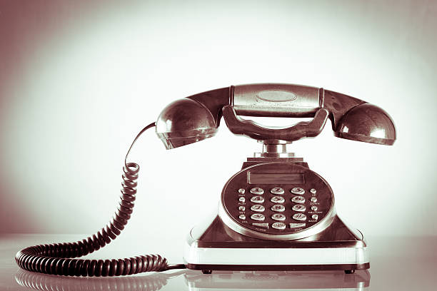 istock Old vintage telephone in retro style 530583273