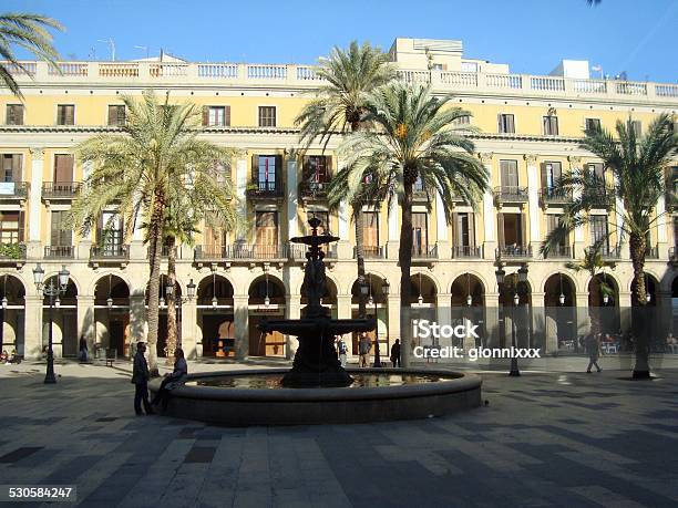 Plaza Real Barcelona Stock Photo - Download Image Now - Barcelona - Spain, Blue, Building Exterior