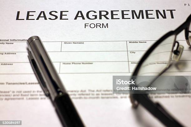 Lease Agreement Form Stock Photo - Download Image Now - Advice, Agreement, Application Form