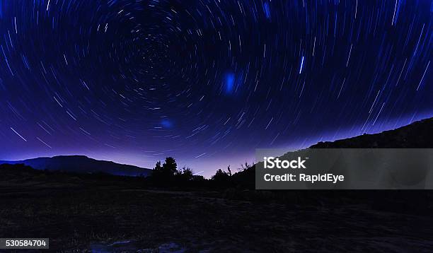 Star Trails Around The Celestial South Pole Stock Photo - Download Image Now - Africa, Astronomy, Beauty In Nature