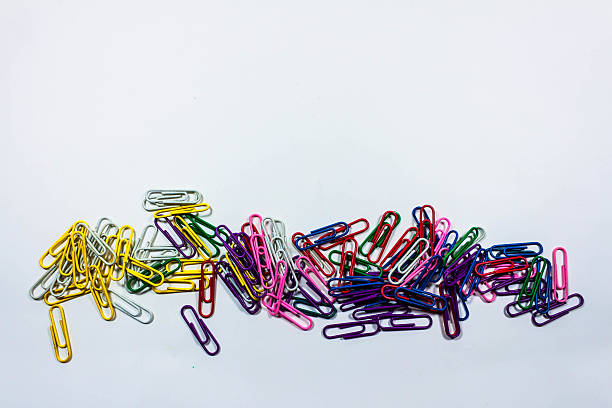 istock Colorful paperclips isolated on a white background 530584858