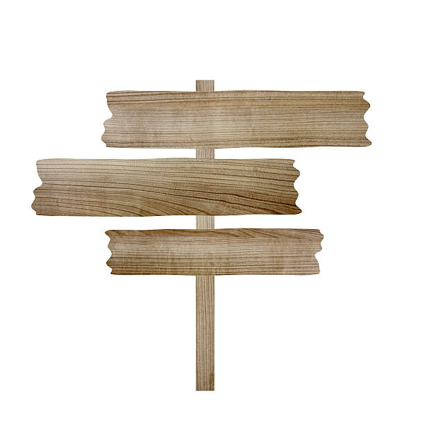 istock old wooden signboard isolated on white. 530586317