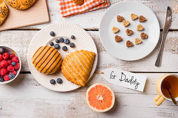 istock Fathers day composition. Breakfast meal. For Daddy tag. Studio s 530588538