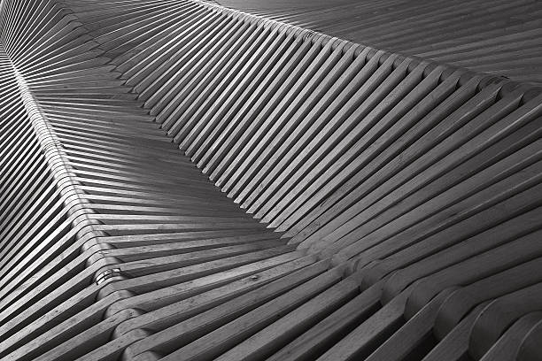 istock Abstract black and white wooden structure 530591847