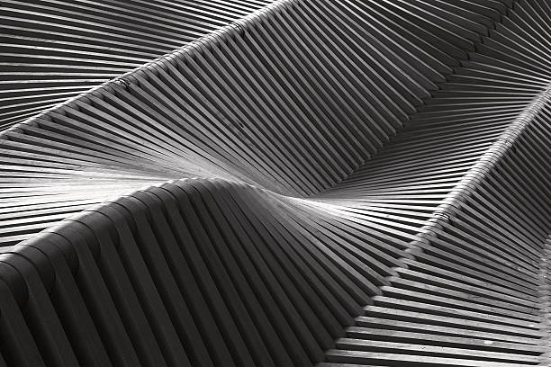istock Abstract black and white wooden structure 530591851