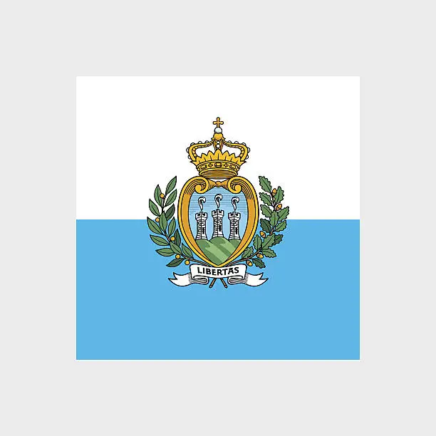 Vector illustration of San Marino flag