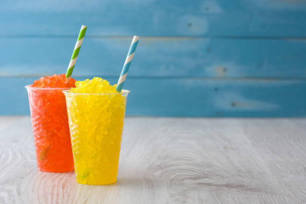 Colorful summer slushies