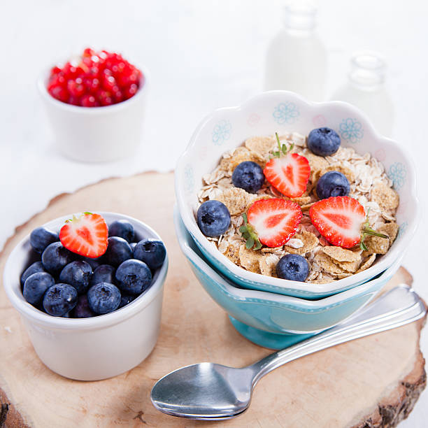 istock Breakfast: oatmeal cereals with berries 530592534