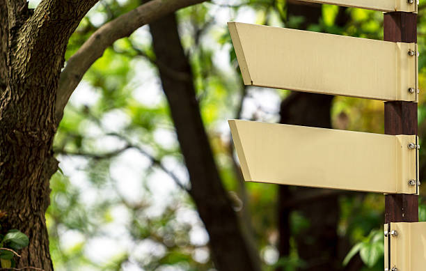 istock road sign in woods 530592840