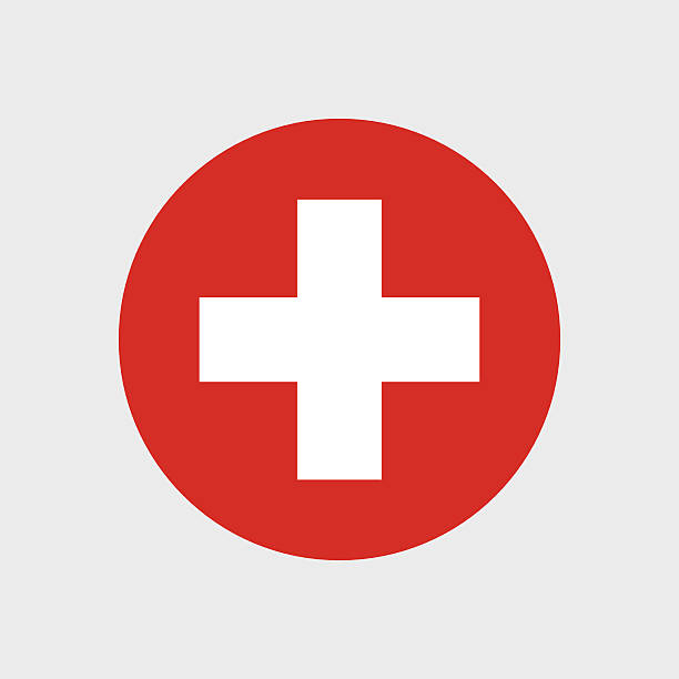 Switzerland flag vector art illustration