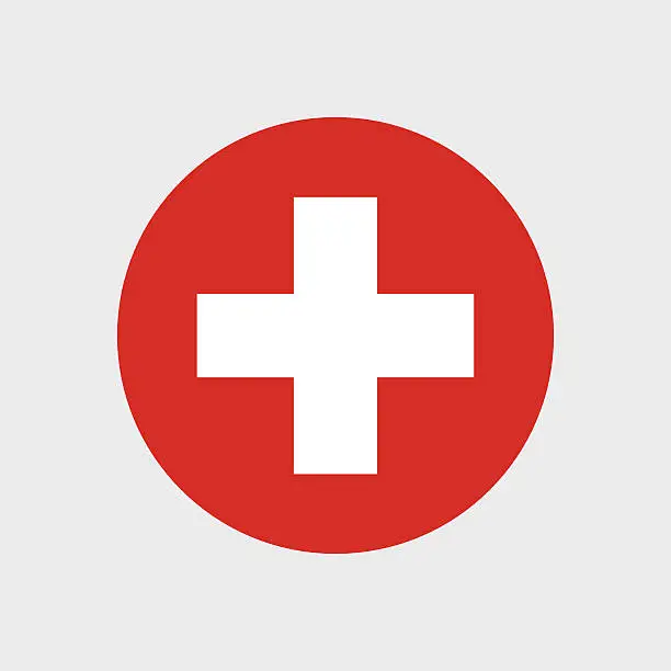 Vector illustration of Switzerland flag