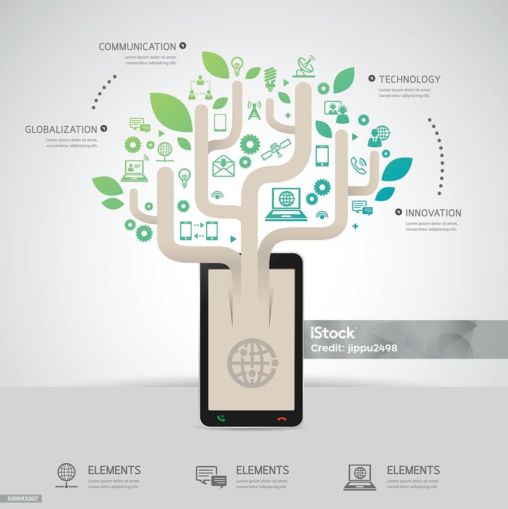 Communication Technology Graphics Design Vector Communication Technology Infographic Concept Design Stock ...