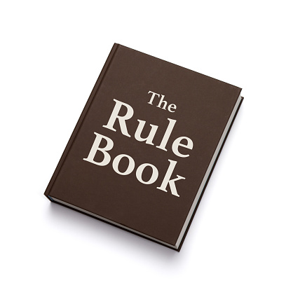 The Rule Book Isolated on White Background