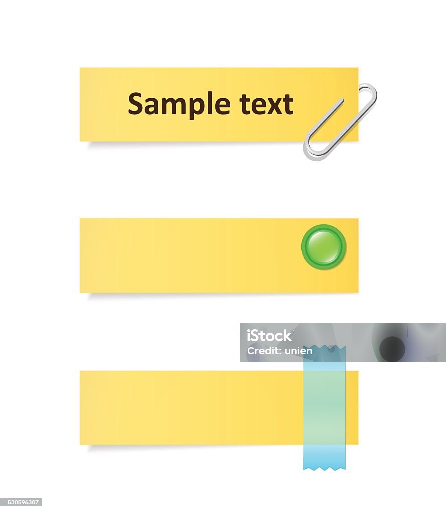 Yellow Notes Stock Illustration - Download Image Now - Adhesive Note ...