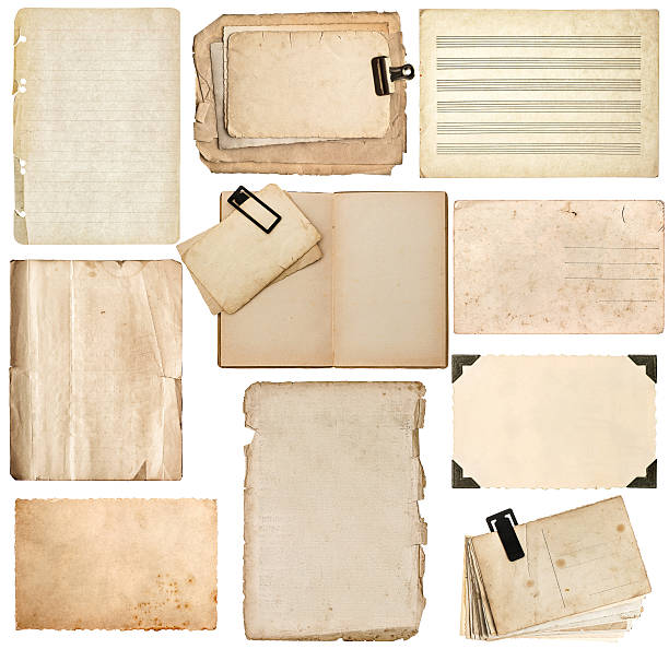 istock paper sheets, book pages, cardboard, photo frame with corner 530603193