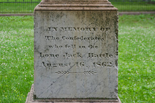 istock Confederate Monument Inscription at Lone Jack Civil War So 530603845