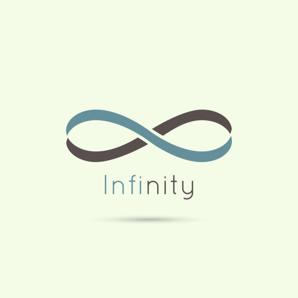 Infinity sign from the colored stripes of tape. Infinity sign from the colored stripes of tape. emblem endless. The concept of eternity.  eternity symbol stock illustrations