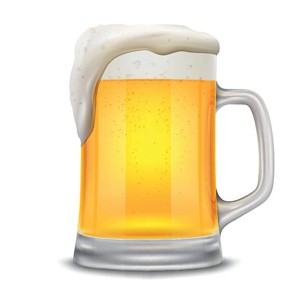 beer glass mug Eps 10 vector illustration isolated on white background glass of beer stock illustrations