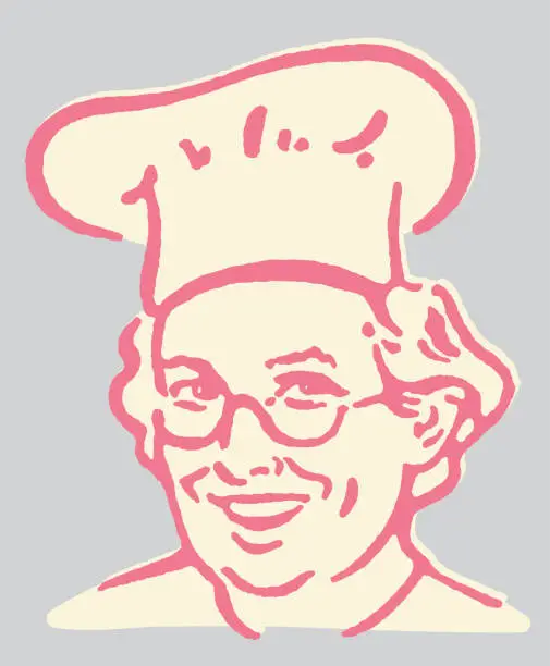 Vector illustration of Female Chef