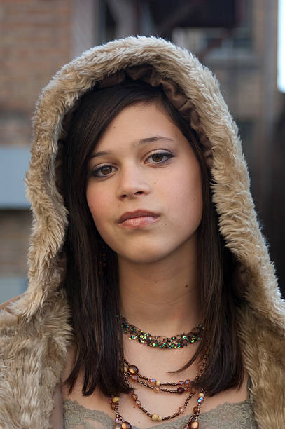 istock Girl in a Fur Lined Coat 530606983