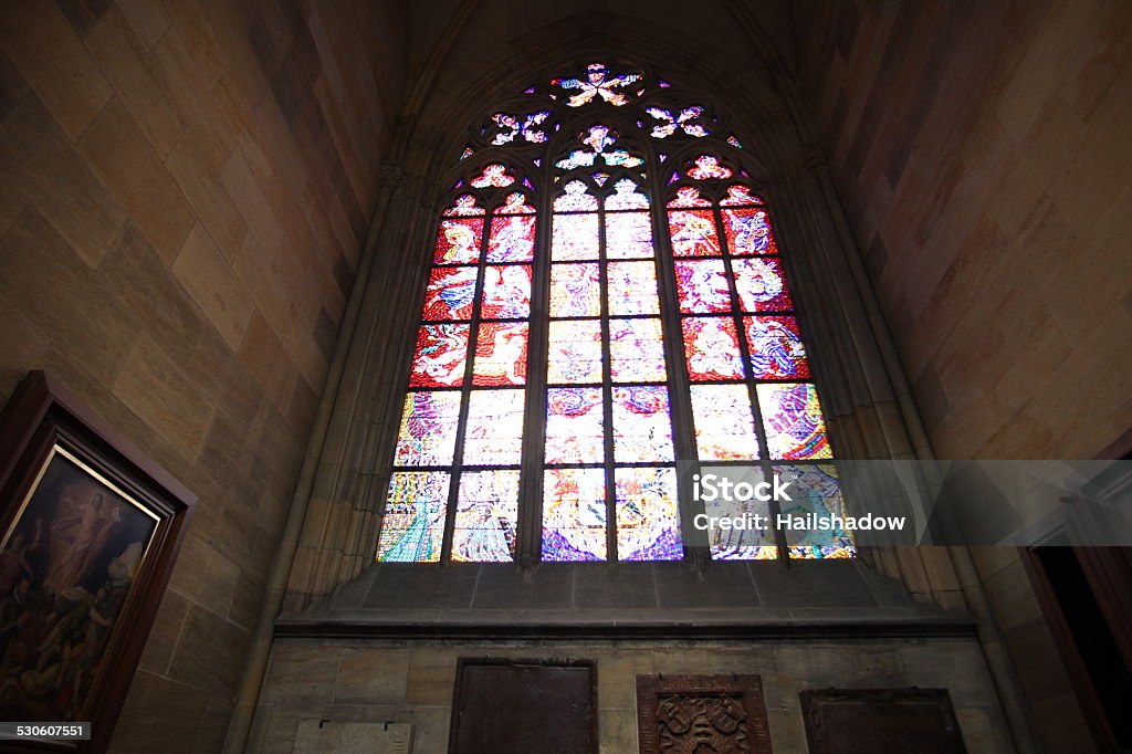 Church windows Church stained glass windows Abstract Stock Photo