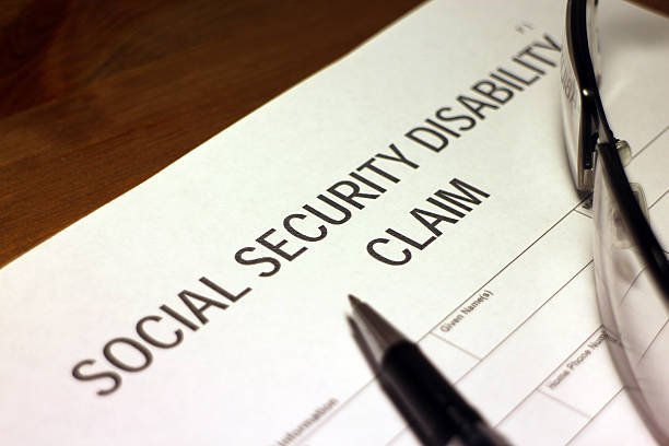 Social Security Disability Claim Form stock photo