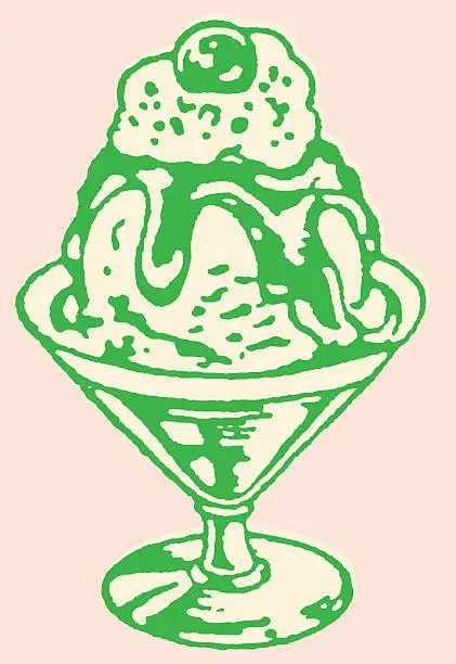 Vector illustration of Ice Cream Sundae