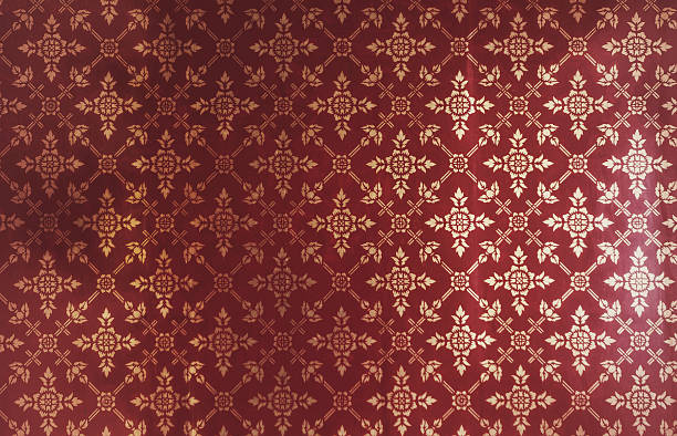 Tapestry background Bangkok, Thailand - March 16, 2012: Tapestry art pattern in the Wat Pho temple. Wat Pho is named after a monastery in India where Buddha is believed to have lived. tapestry photos stock pictures, royalty-free photos & images