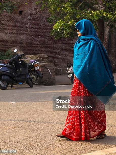 India Woman In Traditional Dress Stock Photo - Download Image Now - Adult, Agra, Asia