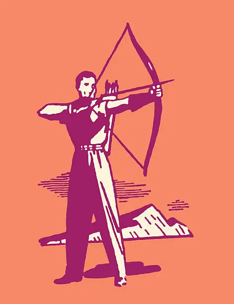 Vector illustration of Archery