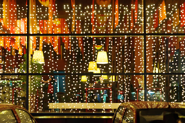 istock Xmas illumination of restaurant window 530616065