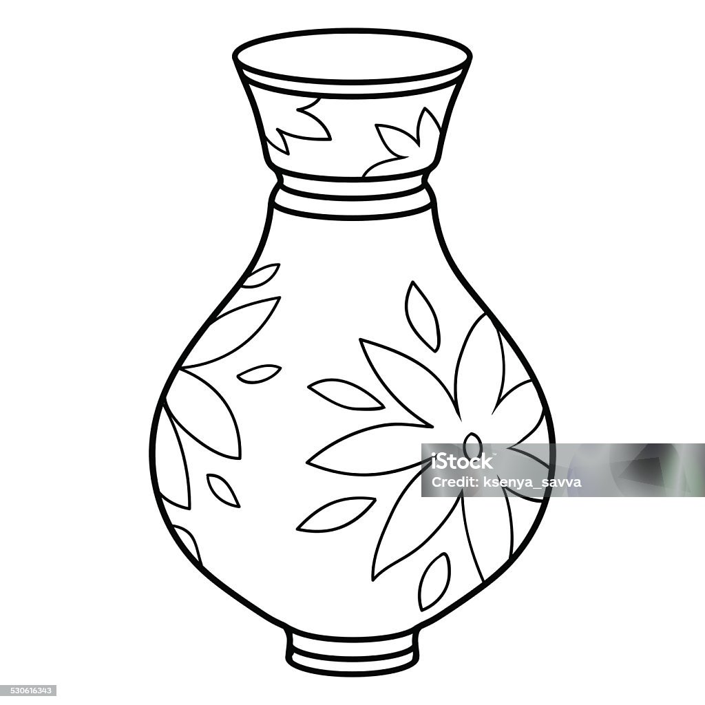 Coloring book (vase) Amphora stock vector