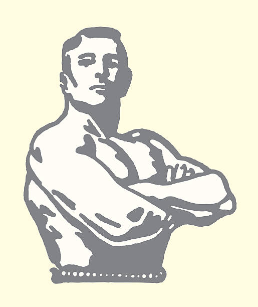 illustrations, cliparts, dessins animés et icônes de haltérophile posant - strongman