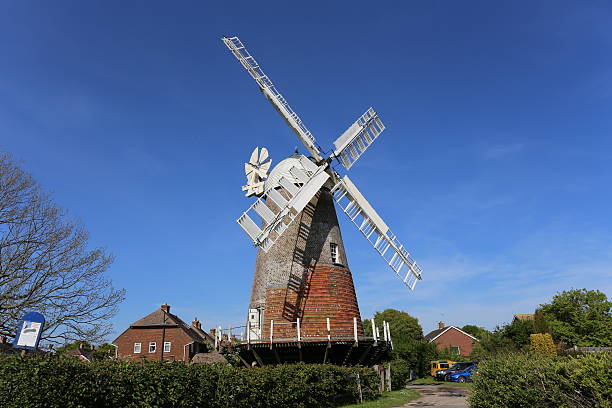 Situated in the centre of a housing estate of Polegate in East Sussex at the top of a hill, it is slightly raised to catch the wind above the surrounding houses.