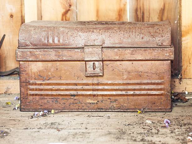 istock Retro shot of old treasure trunk 530618831