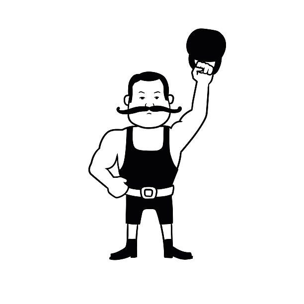 ilustrações, clipart, desenhos animados e ícones de strongman - circus strongman men muscular build